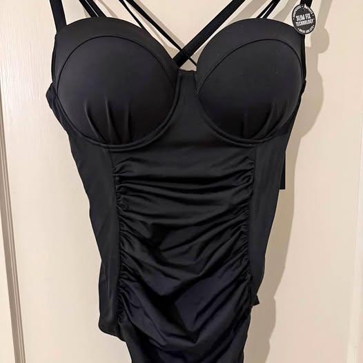 Torrid Push-Up Low Coverage Swimsuit, Deep Black Size 0-C/D