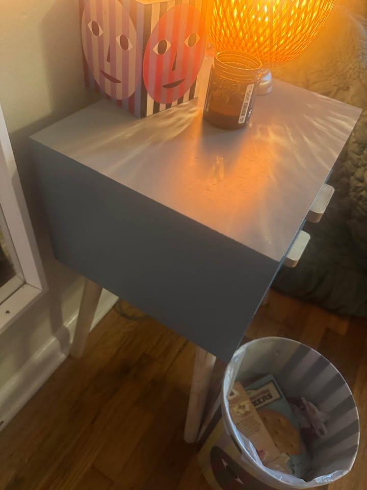 Side Table 2 drawer Blue 3