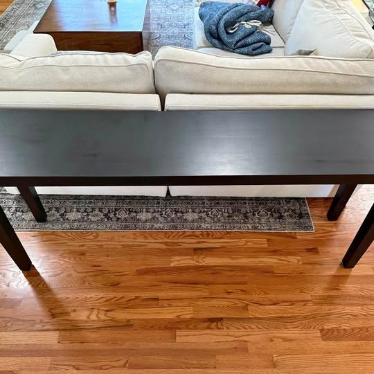 Wood console table