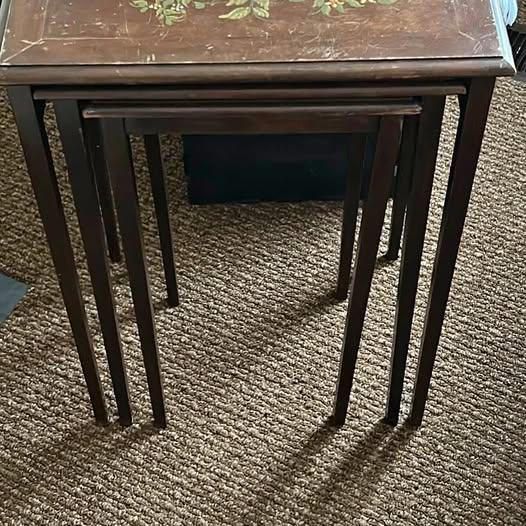 Vintage stacking side accent tables