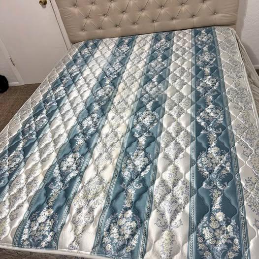Queen bed frame and mattress