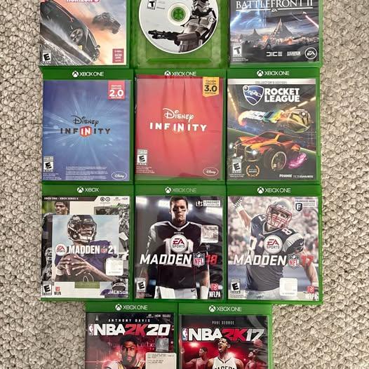 XBOX ONE LOT OF 11 GAMES - MADDEN NBA FORZA STAR WARS DISNEY ROCKET LEAGUE