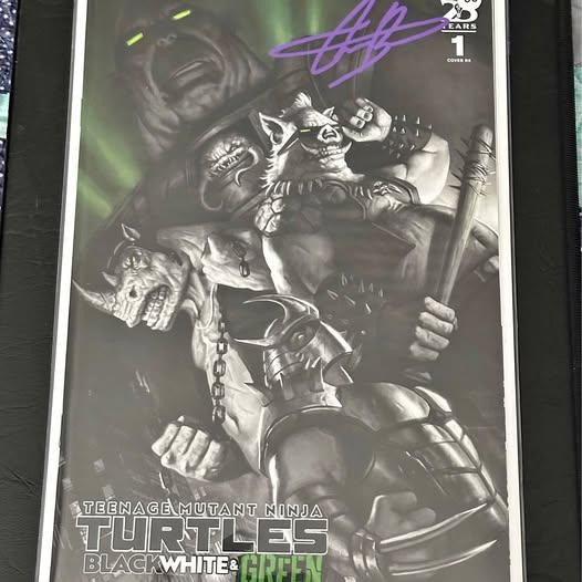 IDW Comics TMNT Black White & Green #1 Signed by Aaron Bartling w/ COA