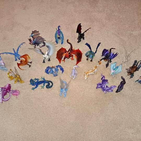 Epic 24-Piece Dragon Figurine Collection