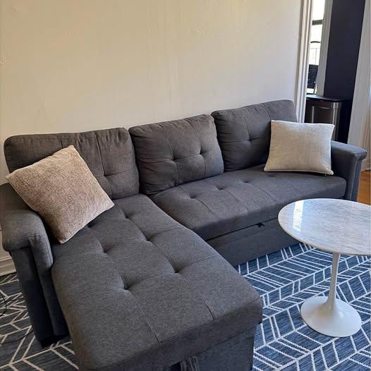 Convertible couch with storage