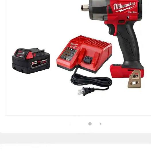 Milwaukee M18 FUEL 1/2 inch Mid-Torque Impact Wrench Kit w/ XC5.0 Battery & Charger