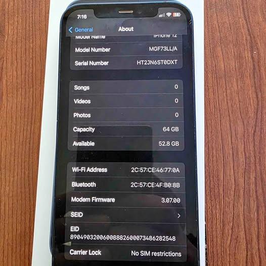 iPhone 12 - unlocked 64gb