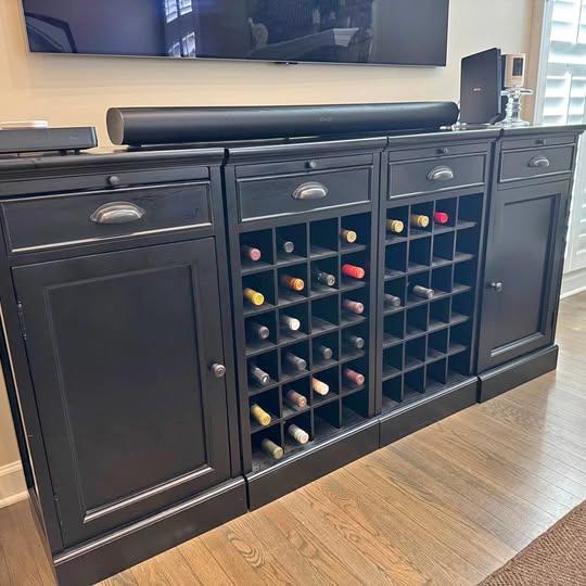 Pottery Barn wine buffet, black