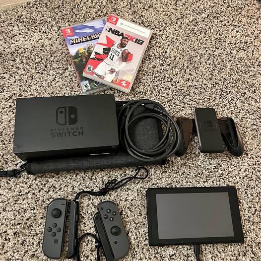 Nintendo Switch Bundle – Dock + Games Included