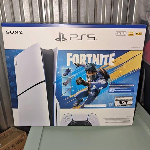 New, Sealed, Never Used PlayStation 5 DISC DRIVE Console 1TB - Fortnite Flowering Chaos Bundle