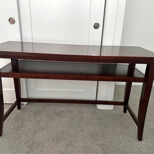 Dark Brown Wooden Console Table