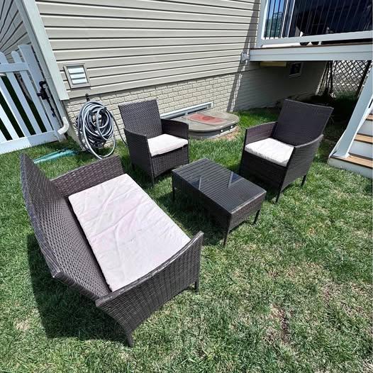 Outdoor Wicker Furniture 4 Piece Set