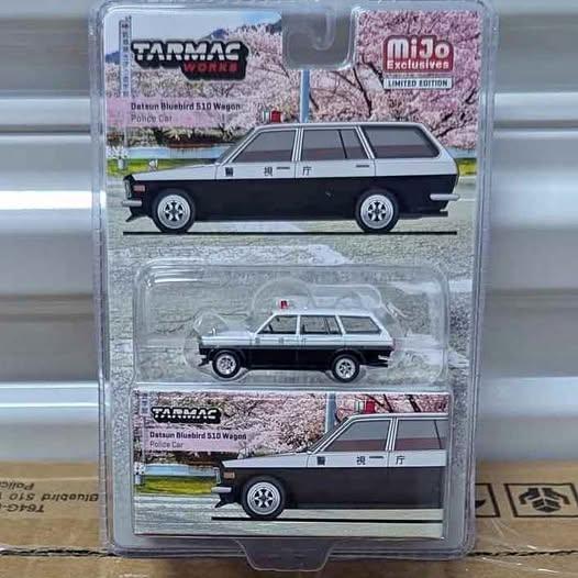 Tarmac Works 1:64 Datsun Bluebird 510 Wagon Japan Police Car
