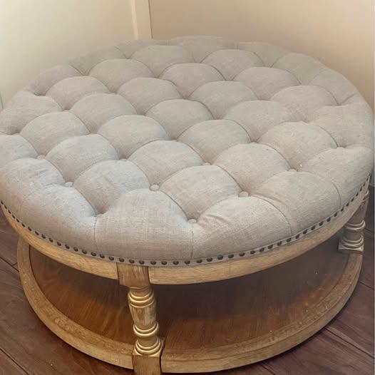 Round Tufted Ottoman