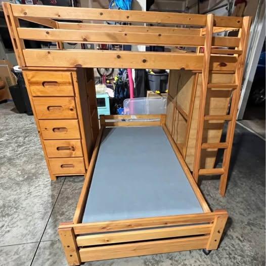 Solid oak bunk bed