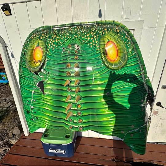 Dragon monster jam hood