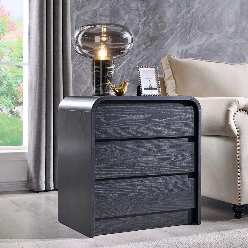 Modern Nightstand with Charging Station