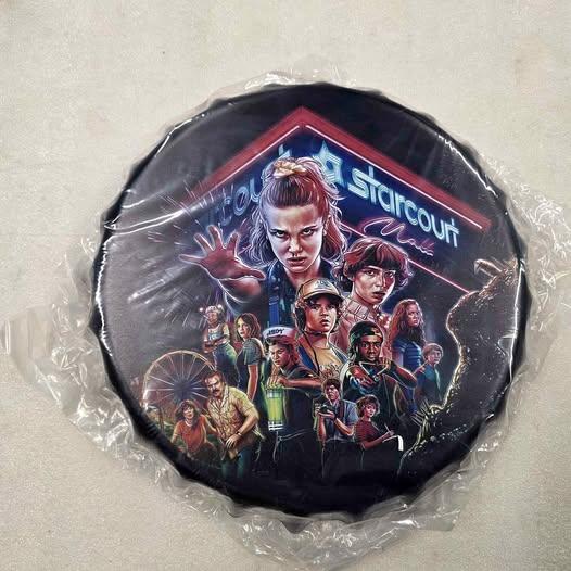 Stranger things bottle cap metal sign