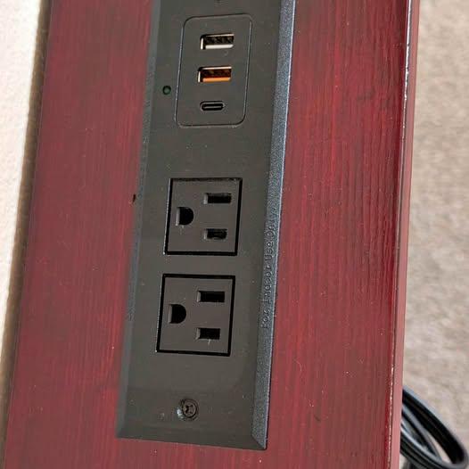 Slim Sofa Console Table with Charging & Storage