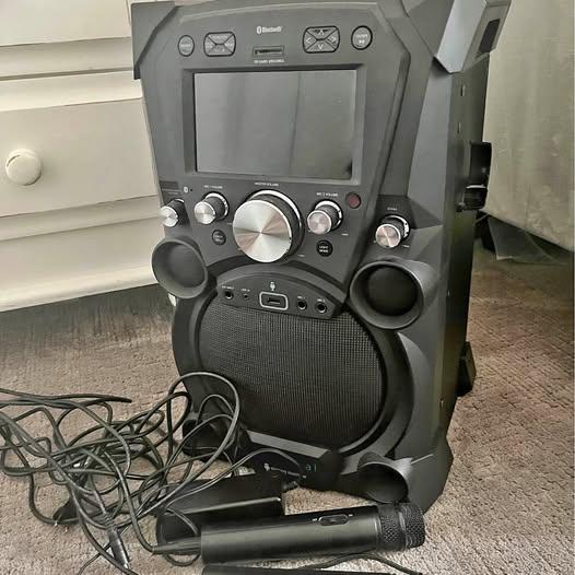 Bluetooth Karaoke Machine w/ Disco Lights + 2 Microphones 🎤