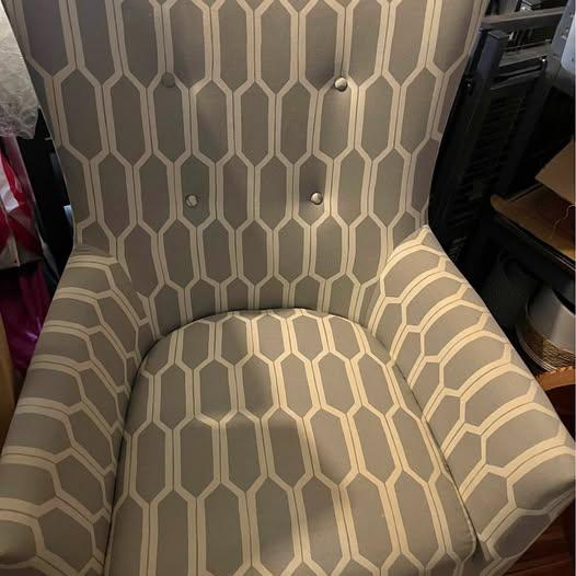 West Elm Chair- Gray/White