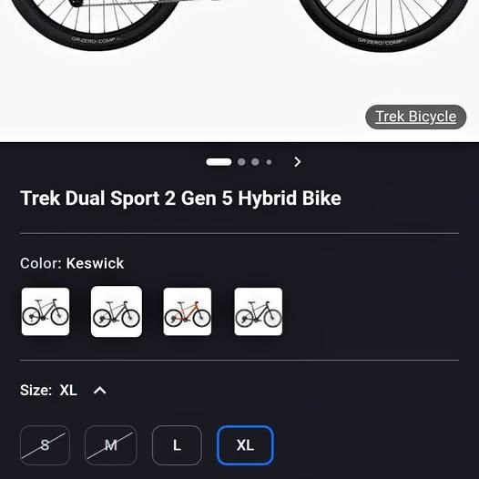 Trek Dual Sport verve 2 Bike XL Bontrager