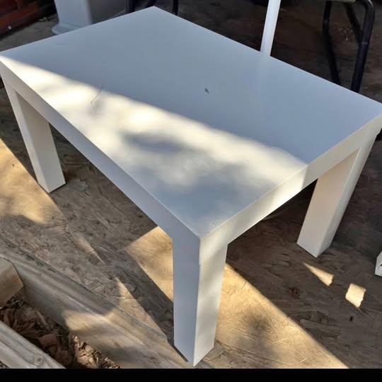 White IKEA side table