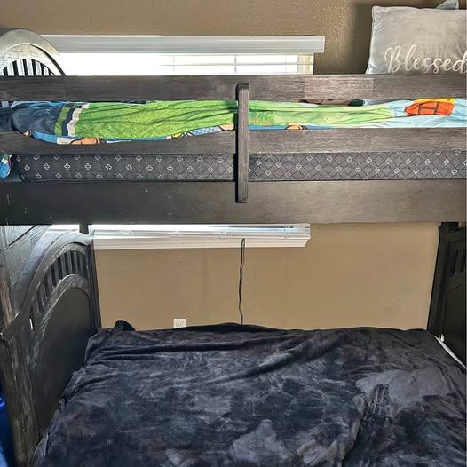 Solid Wood Twin Over Full Loft Bunk Bed – Stylish + Space-Saving