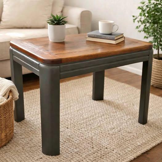 Refinished Solid Wood Accent Table