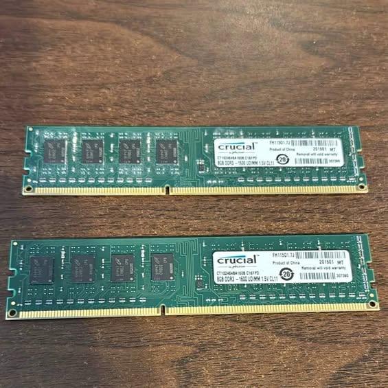Crucial 16GB DDR3-1600 Desktop RAM, 2x8GB