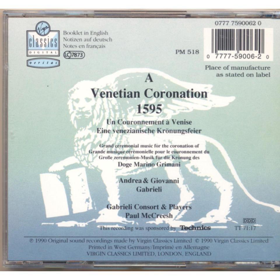 A Venetian Coronation 1595 Gabrieli 2