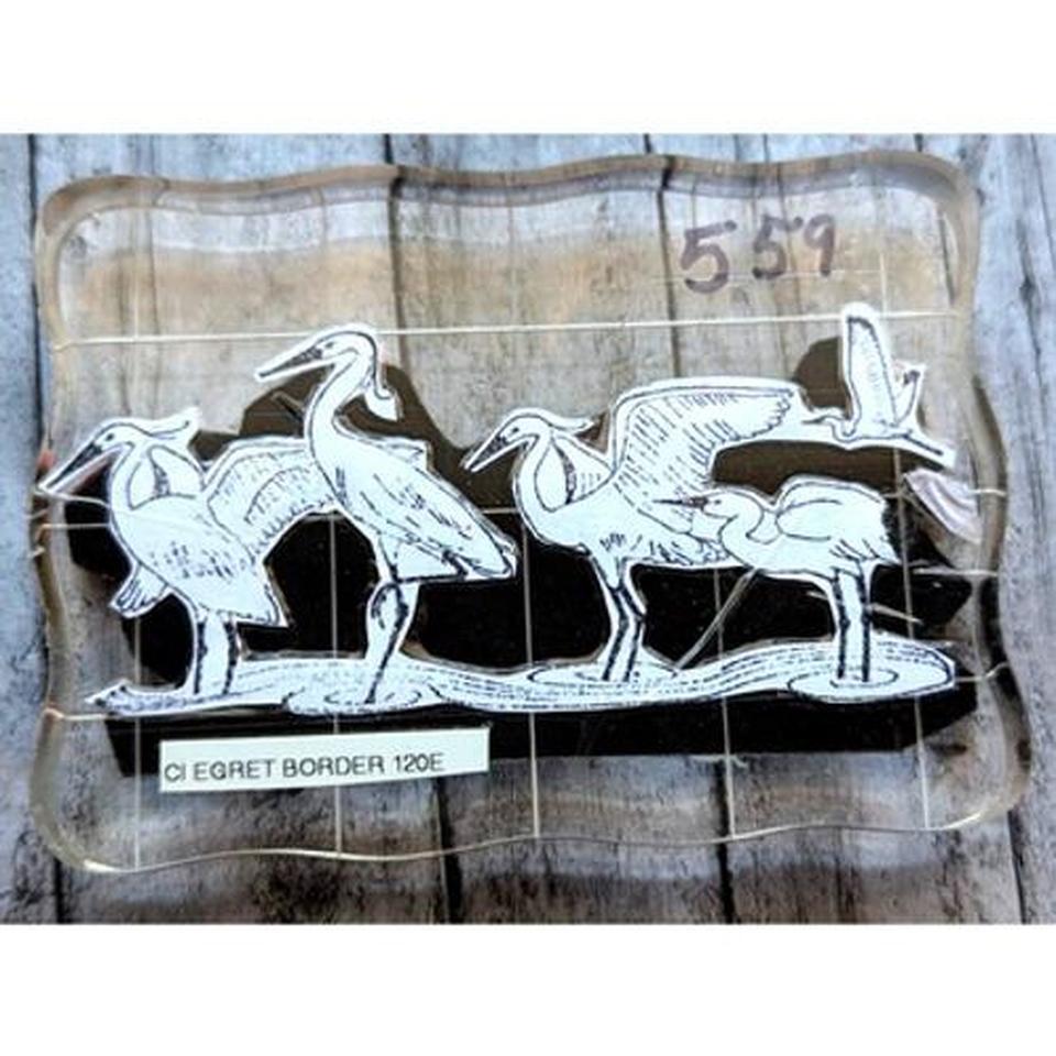 Egret Border Birds Acrylic Mount 4726 4