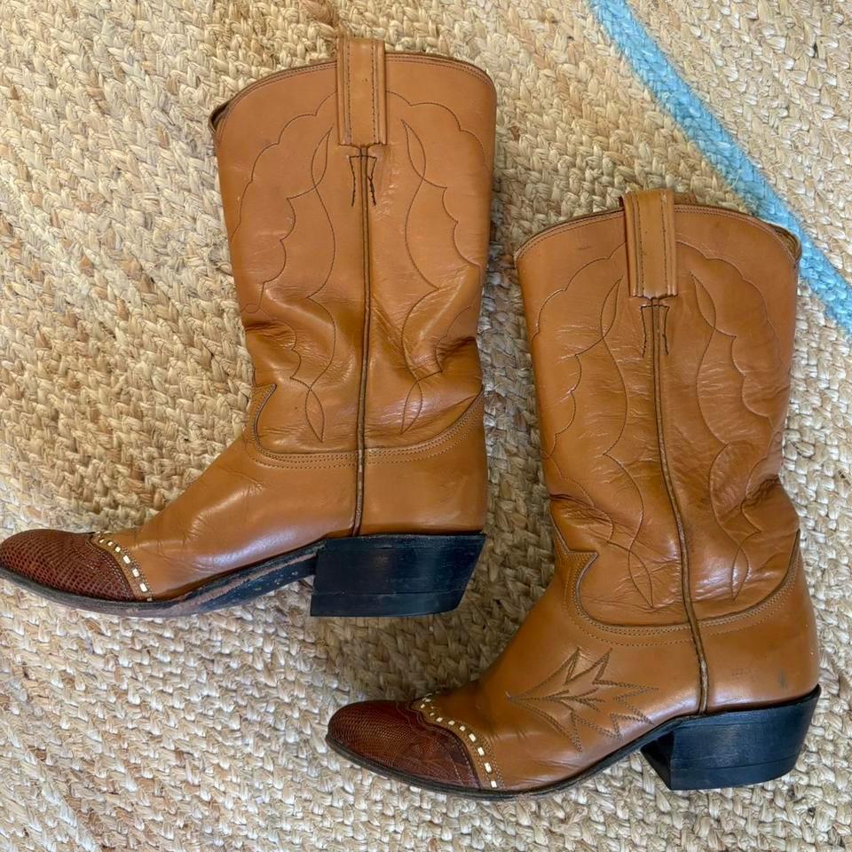 Vintage Tony Lama Lizard Wingtip Dd2e