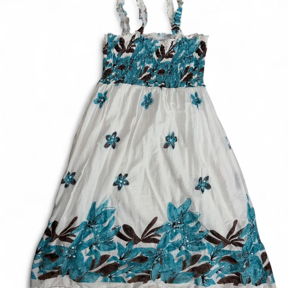 Cato Blue Floral Babydoll Dress Cd54 2
