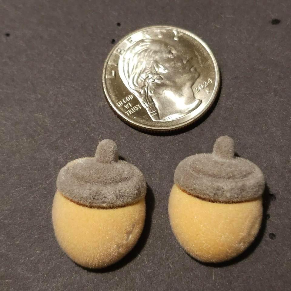 Yellow And Brown Acorn Earrings 2