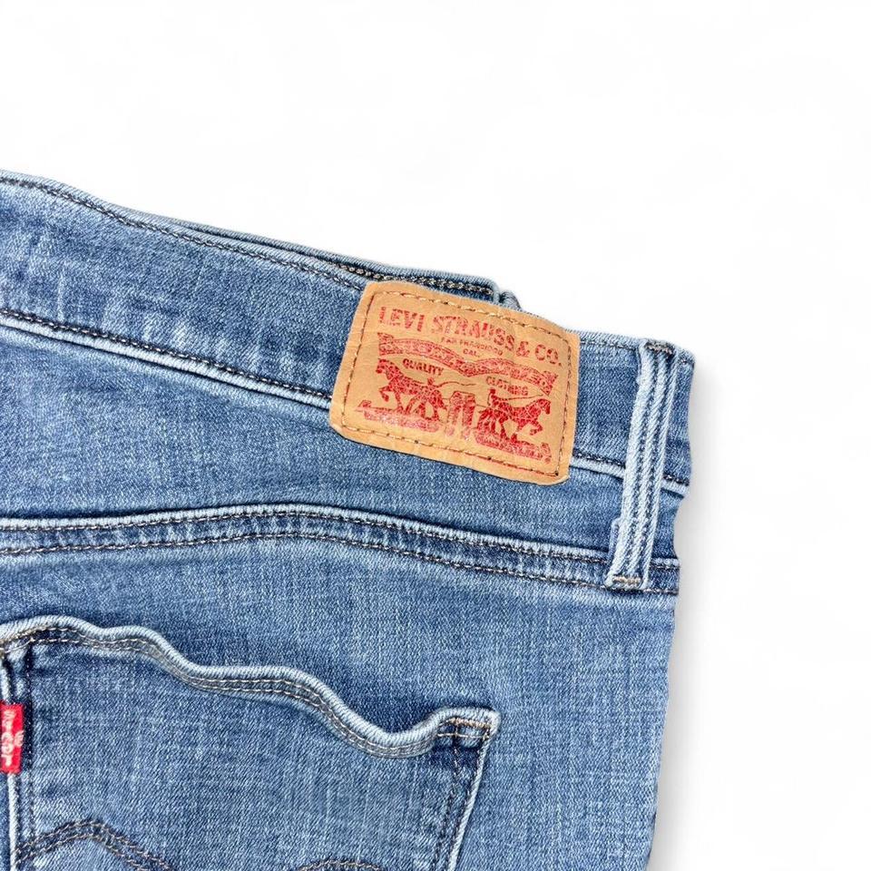 Womens Levis Slimming Straight Blue 74d0 3