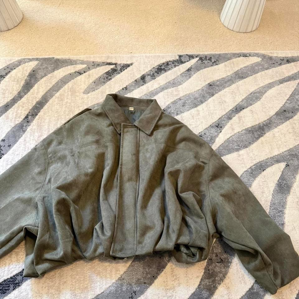Green Suede Coat W Shoulder 1abf 3