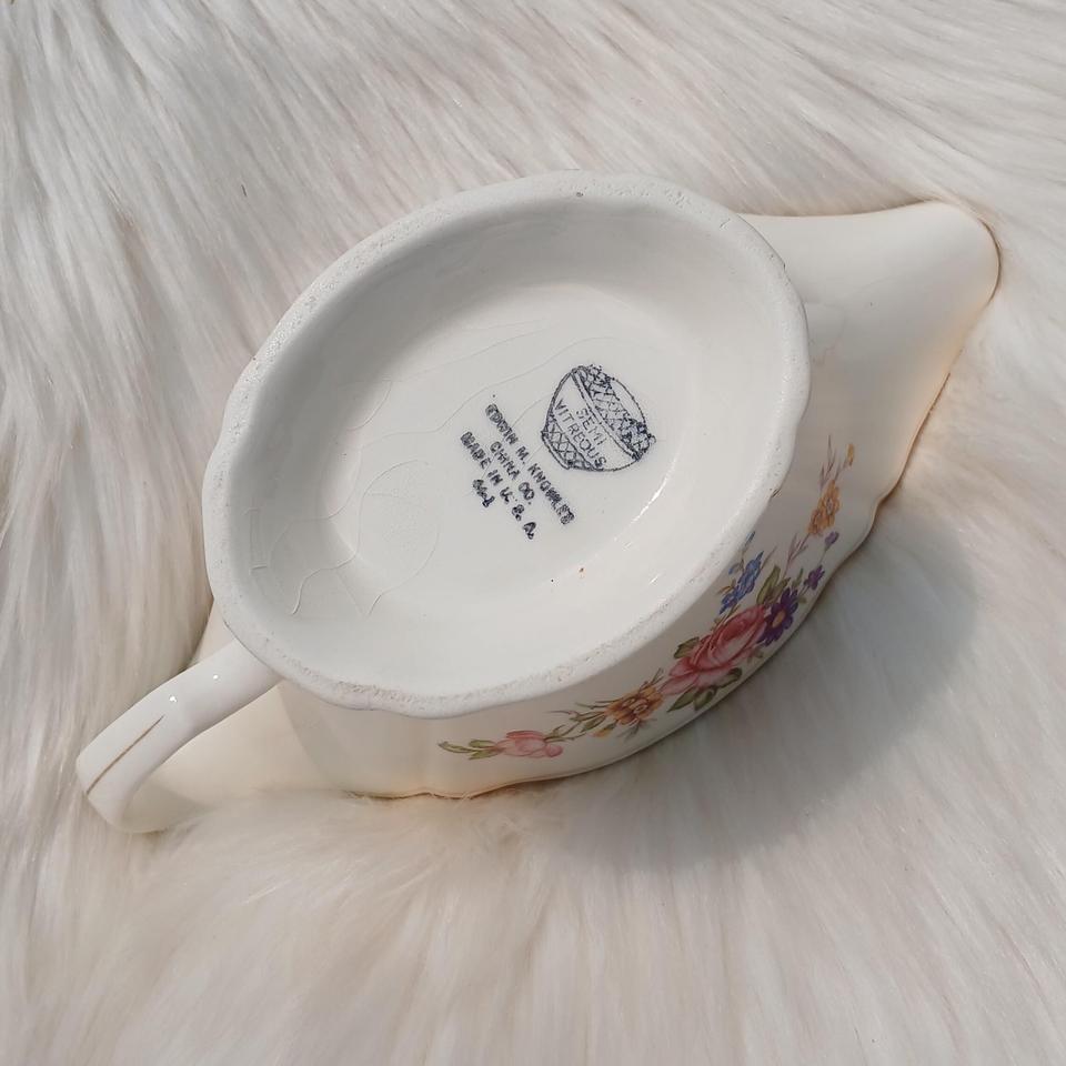 Vintage Gravy Boat Edwin Knowles 3