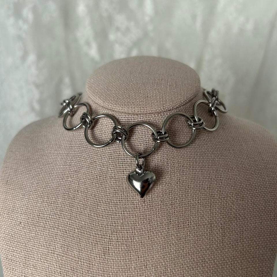 Handmade Chainmaille Choker W Silver 93e0