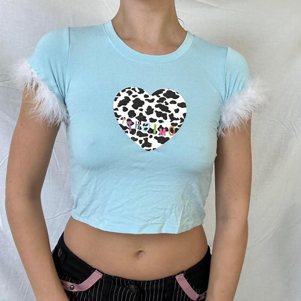 Omighty Cow Heart Baby Blue