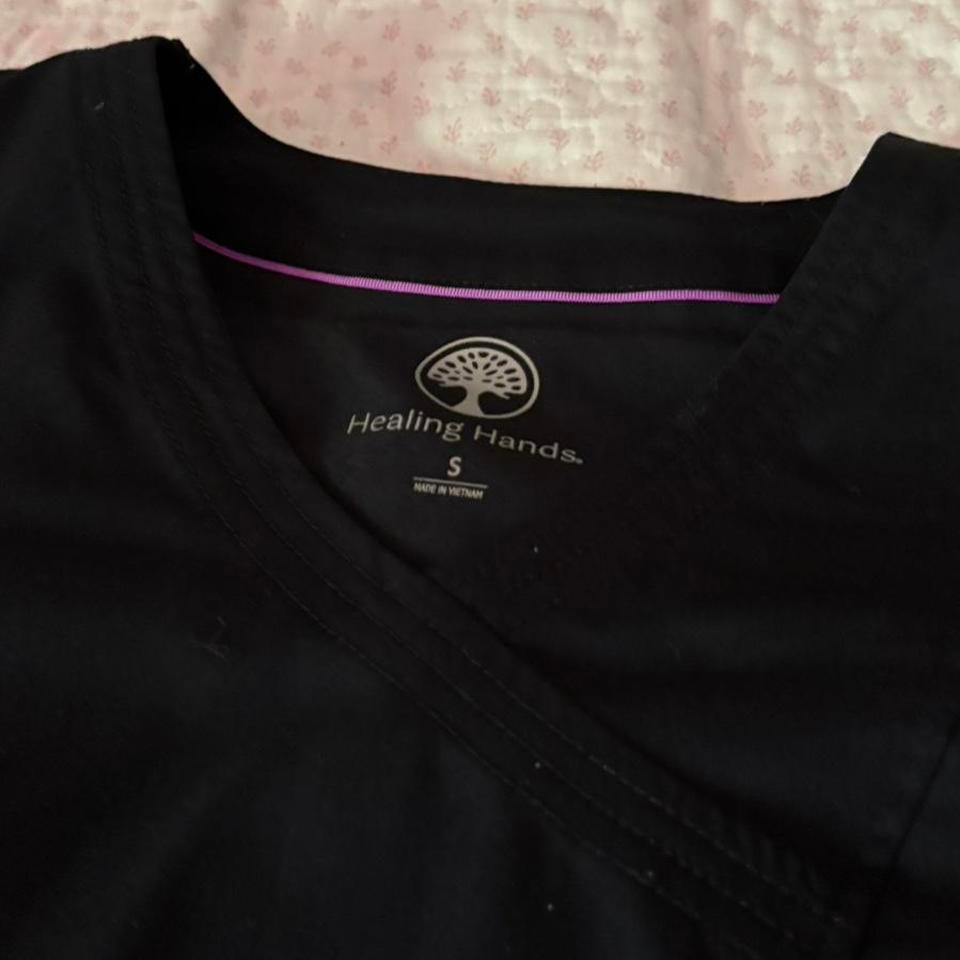 Healing Hands Black Scrub Top 31e2 3