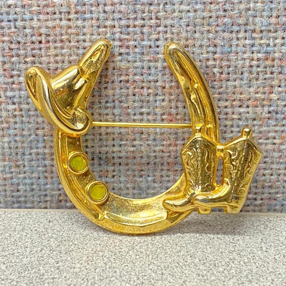 Vintage Style Gold Tone Horseshoe