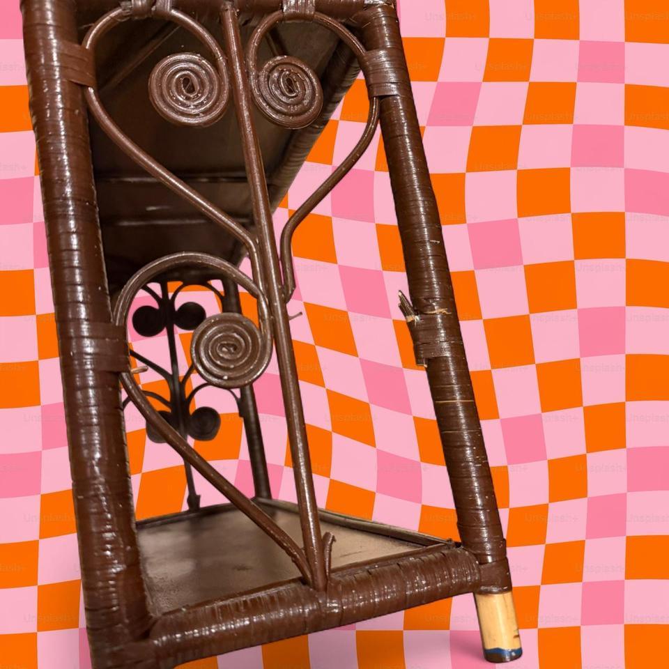Vintage Brown Whimsy Wicker Two 6594 4