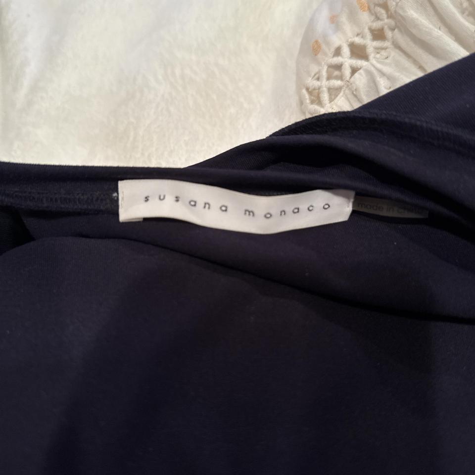 Navy Blue Mini Skirt With 4