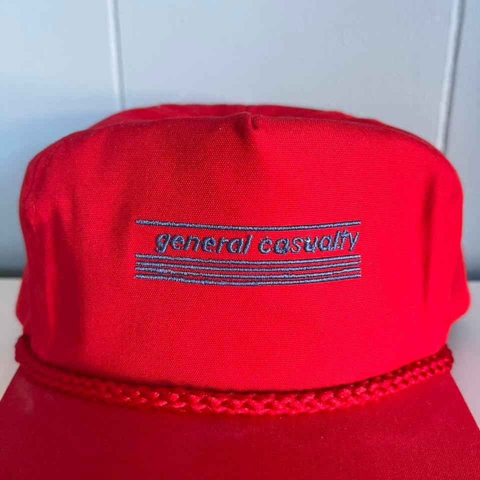 Vintage Red Trucker Hat Baseball 2412 2