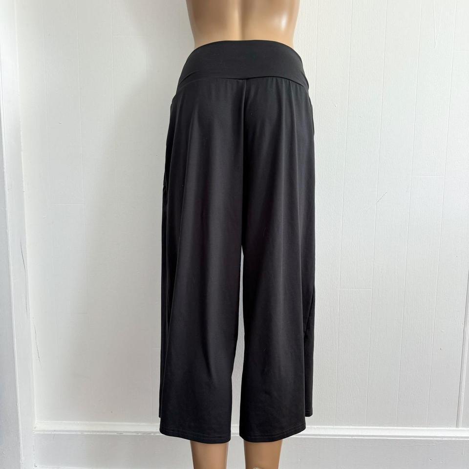 Grey Flowy Cropped Capri Gaucho 5719 4