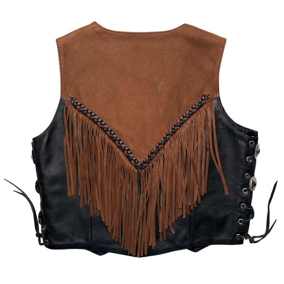 Vintage Leather Gallery Fringe Vest 1595 3