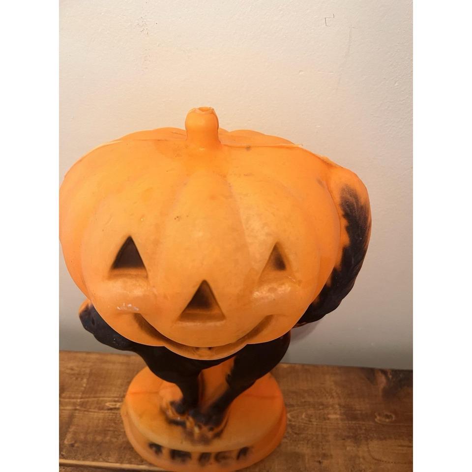 Vintage Halloween Pumpkin Blow Mold Fe1e 3