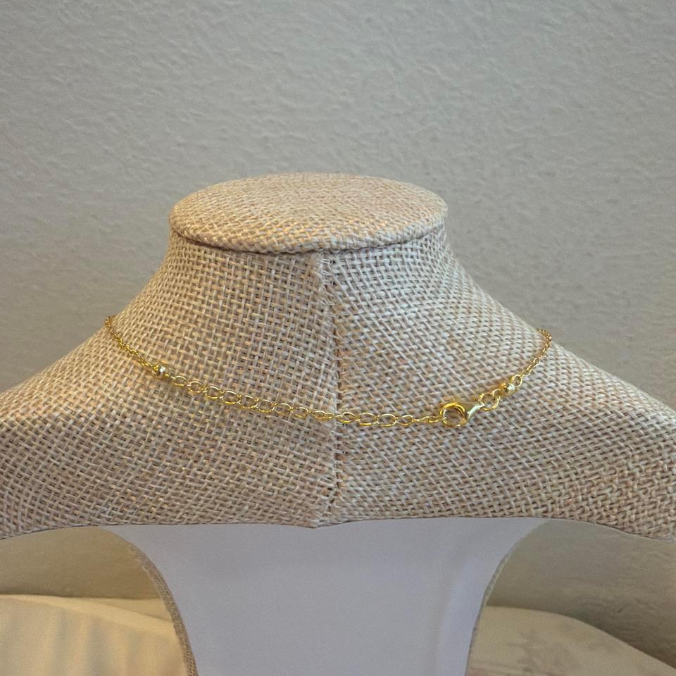 Gold Disc Choker Necklace 79b2 2