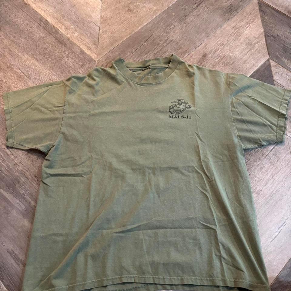 Vintage 80s90s Military Graphic Green